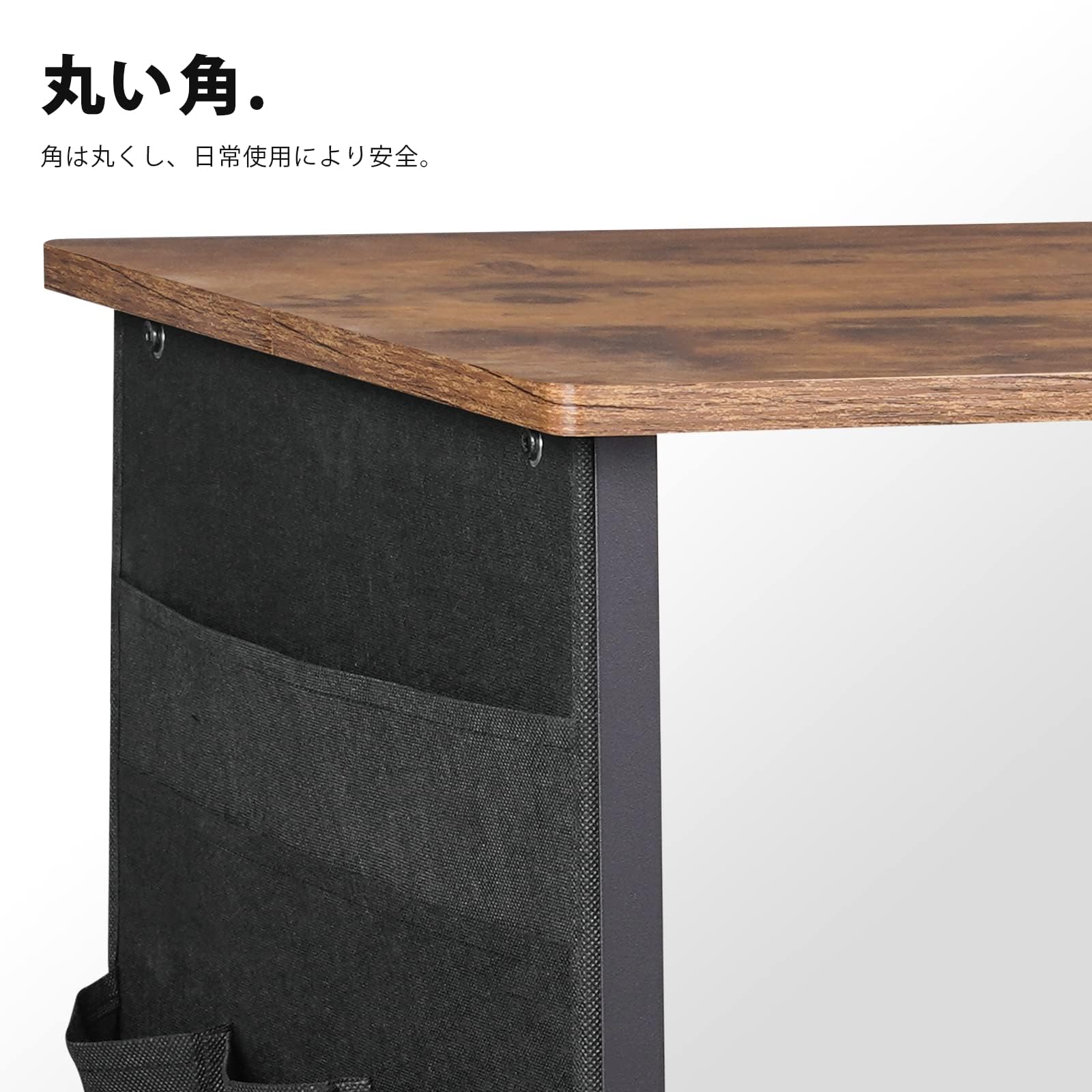 Amazon | 机 pcデスク ラック付きデスク パソコンデスク つくえ 幅